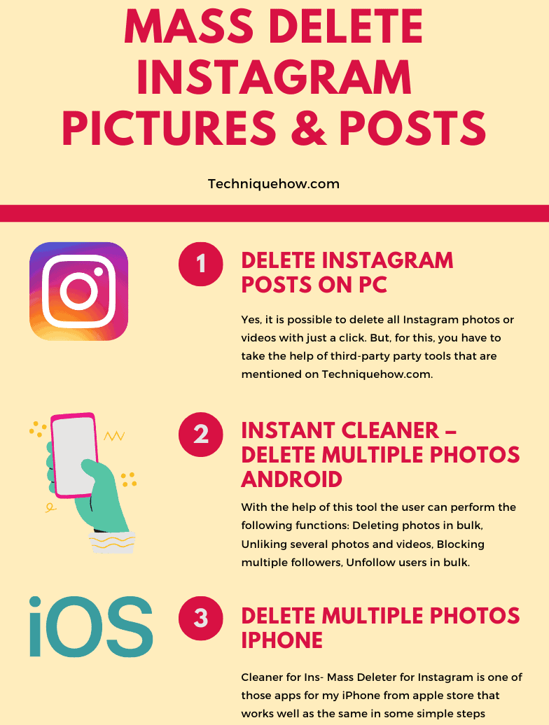 Delete All Instagram Posts At Once – Mass Delete – TechniqueHow