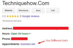different site address