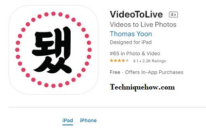 videotolive app iphone