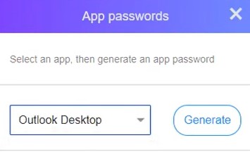 app password outlook