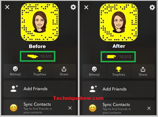 Snapchat score increase mean only you