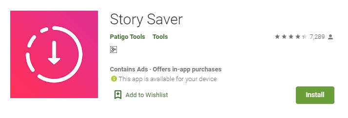 Story Saver app