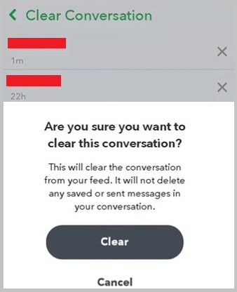 clear chat snapchat