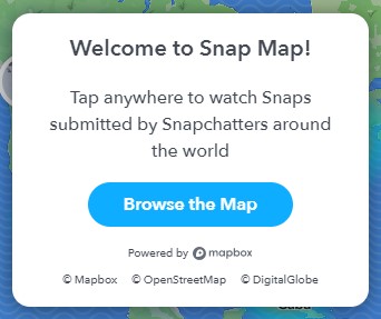 Snap map for viewing story