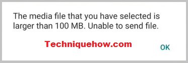 whatsapp error after 100MB