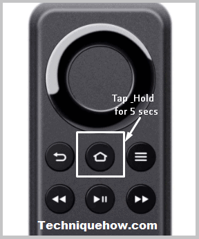 Firestick remote press the 'Home'