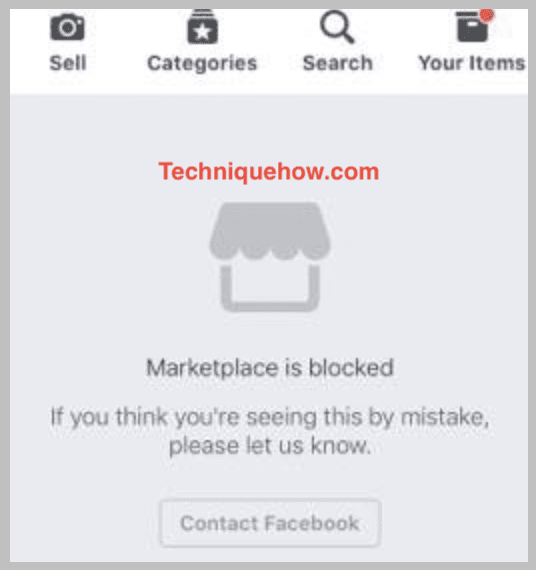 marketplace in facebook blocked
