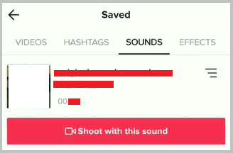 shoot with sound tiktok