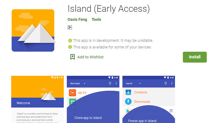 Island Clone app