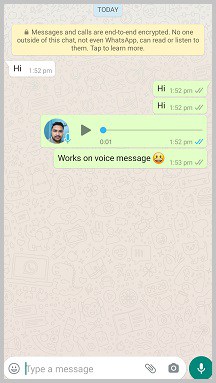 send voice message