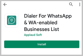 Dialer for Whatsapp app