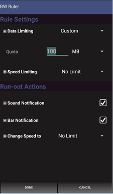 bandwidth ruler setup