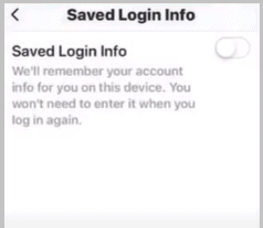 turn off saved login