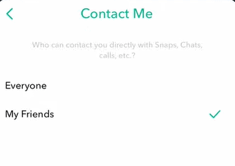 friends snapchat private settings