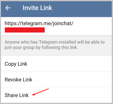 invite link telegram to promote