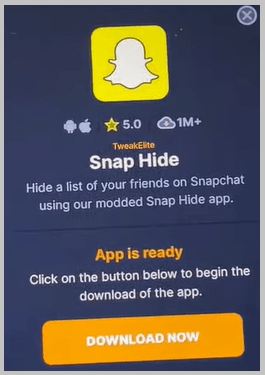 snap hide app 1