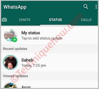 unblock whatsapp status