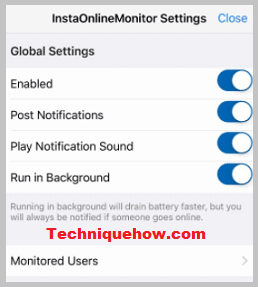 settings instaonline monitor