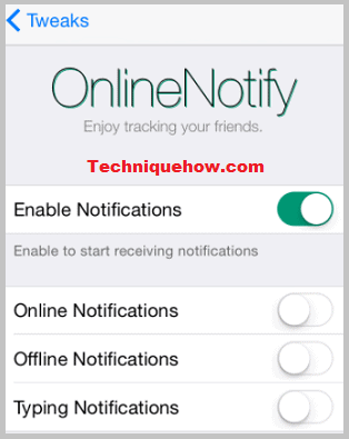OnlineNotify app iphone