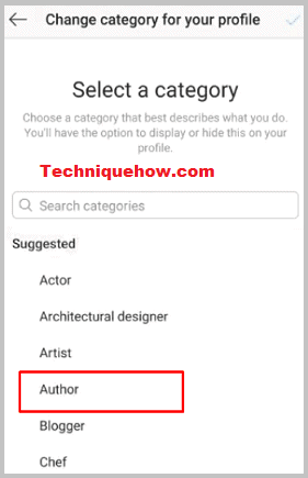 change category instagram 2