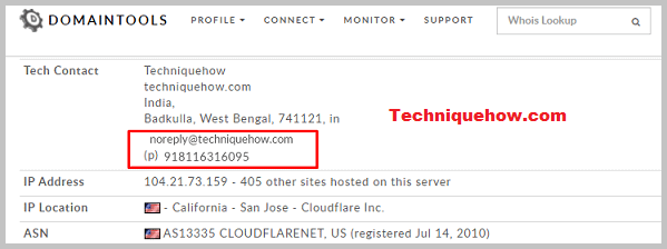 finding contact info from whois