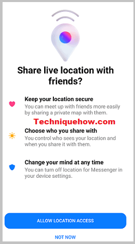 location share messenger allow
