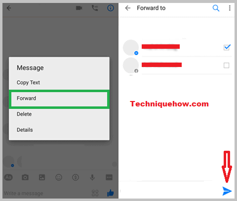 how to forward a message in google messenger