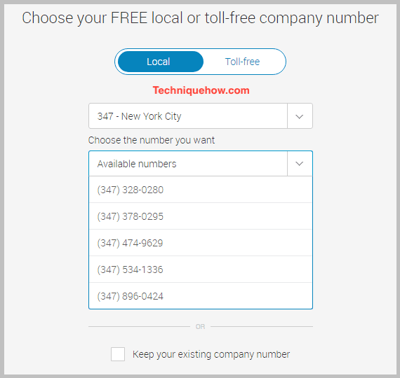 ringcentral numbers