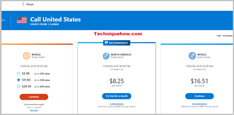 skype calling plans
