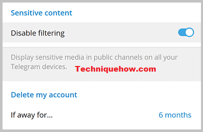telegram disable filtering