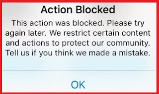 Action blocked instagram