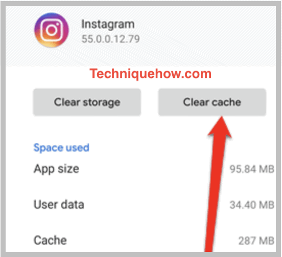 clear cache instagram app