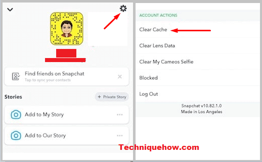 clear cache snapchat app