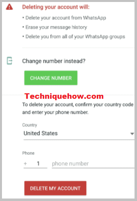 delete whatsapp account