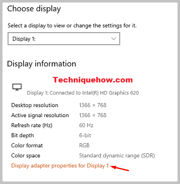 display adapter settings windows 10