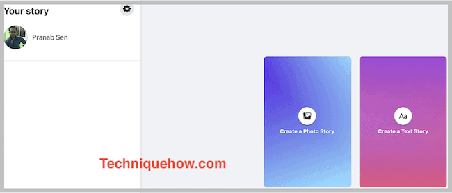 facebook story PC