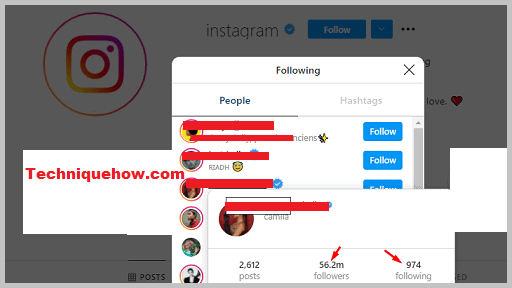 instagram following list order posts vs following vs followers