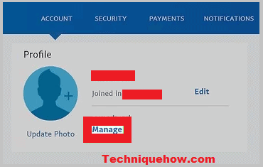 paypal link manage