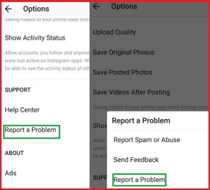 report a problem
