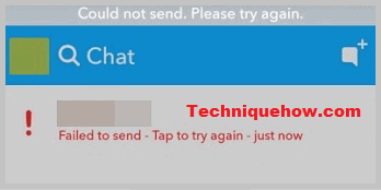 snapchat failed to send message