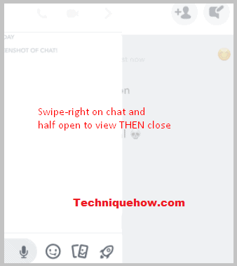 snapchat half way open chat