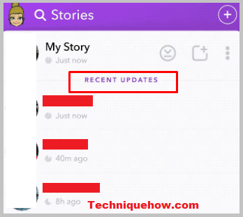 snapchat story section
