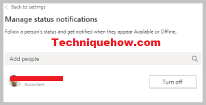 turn off notification teams