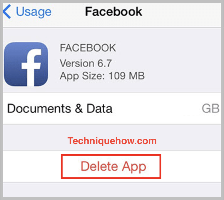 uninstall facebook