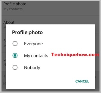 whatsapp DP privacy