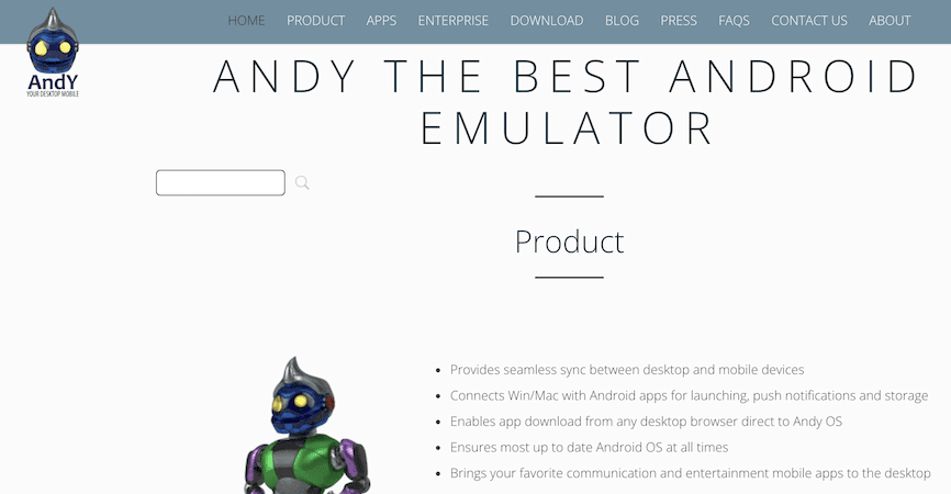 Andy android Emulator