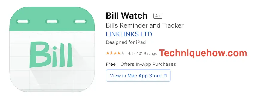Bill Watch ios