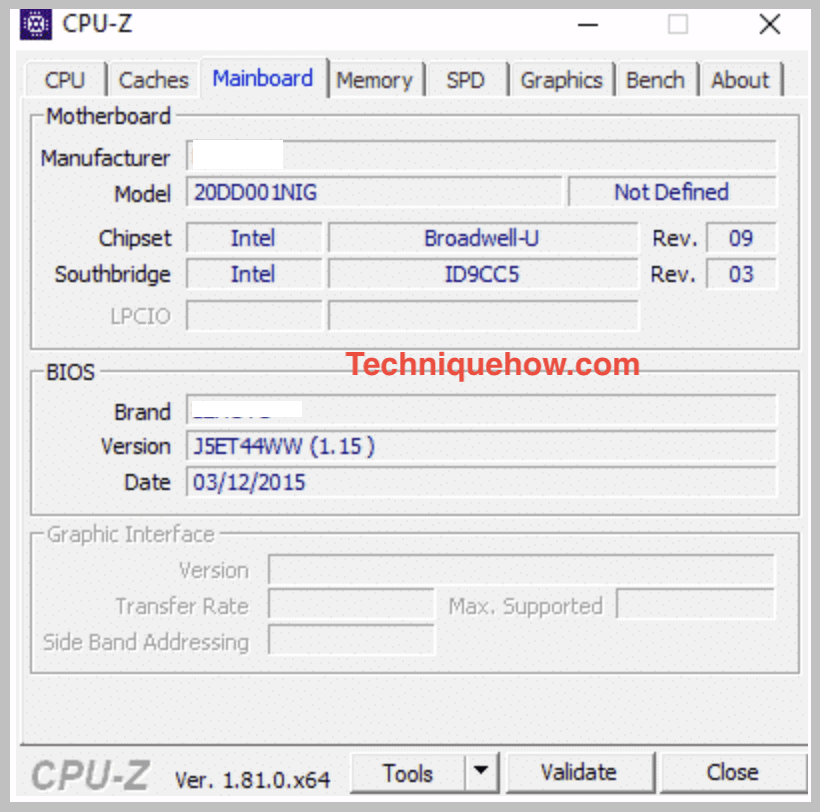 CPU Z tool