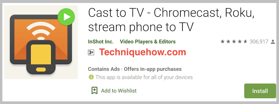 Cast to TV app