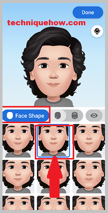 face shape option for avatars